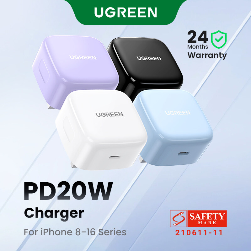 UGREEN PD20W Fast Charger for Apple 20W USB-C Power Adapter iPhone Adapter,Compatible for ipad pro 2022, ipad air,iPhone 15 Pro Max,iPhone 16 Pro Max,iPhone 14,iPhone 13 Pro Max,