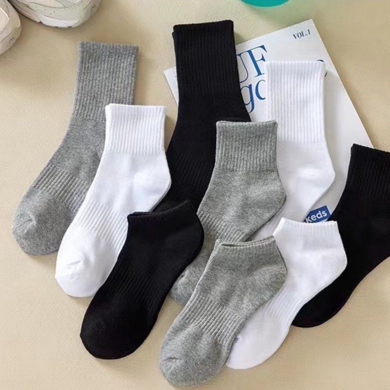 Stokin Cotton Lelaki Perempuan Sekolah Socks Unisex 