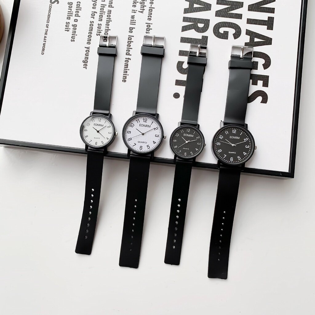 New Couple Watch Simple Student Digital Quartz Watches Boys and Girls Vintage Rubber Wrist Watches
